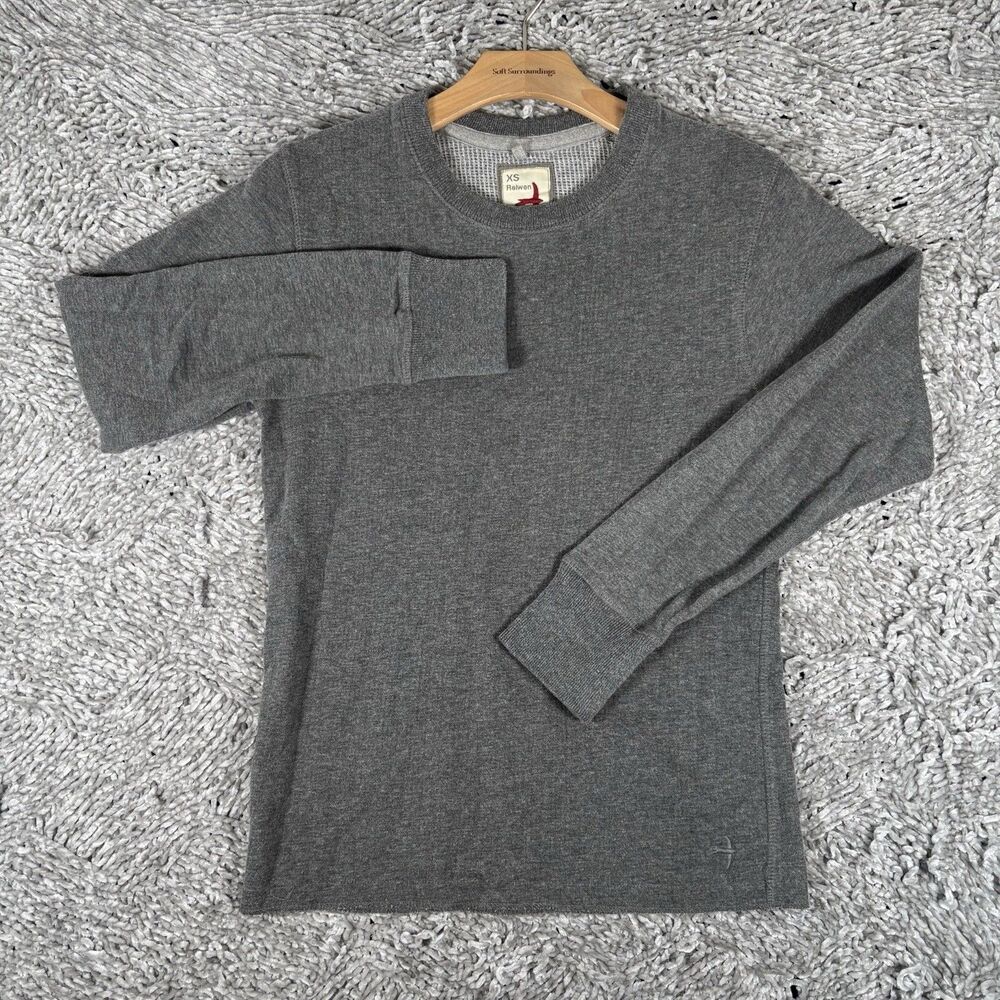 Relwen Sweatshirt Mens XS Long Sleeve Gray Activewear Base Layer Preppy Sports
